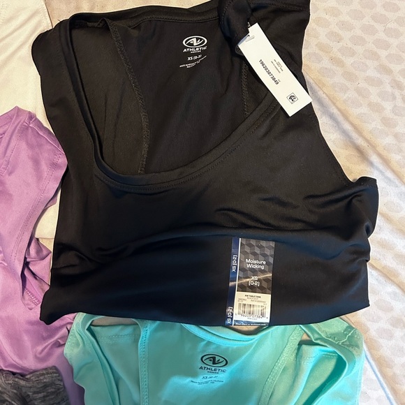 8pc Athletic Works Racer Back Tank Top Set XS - Picture 4 of 8